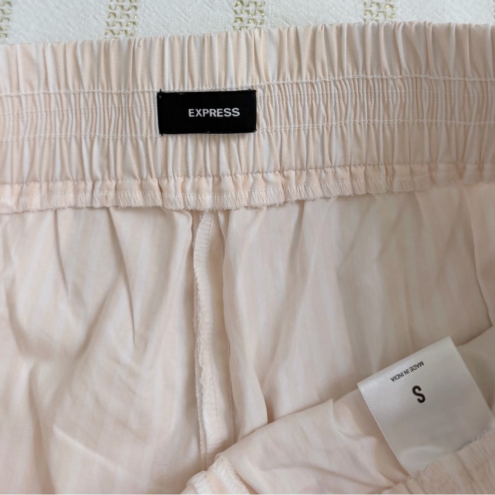 Express High Waisted Poplin Striped Pull On Wide Leg Pant | Size Small - Picture 8 of 13